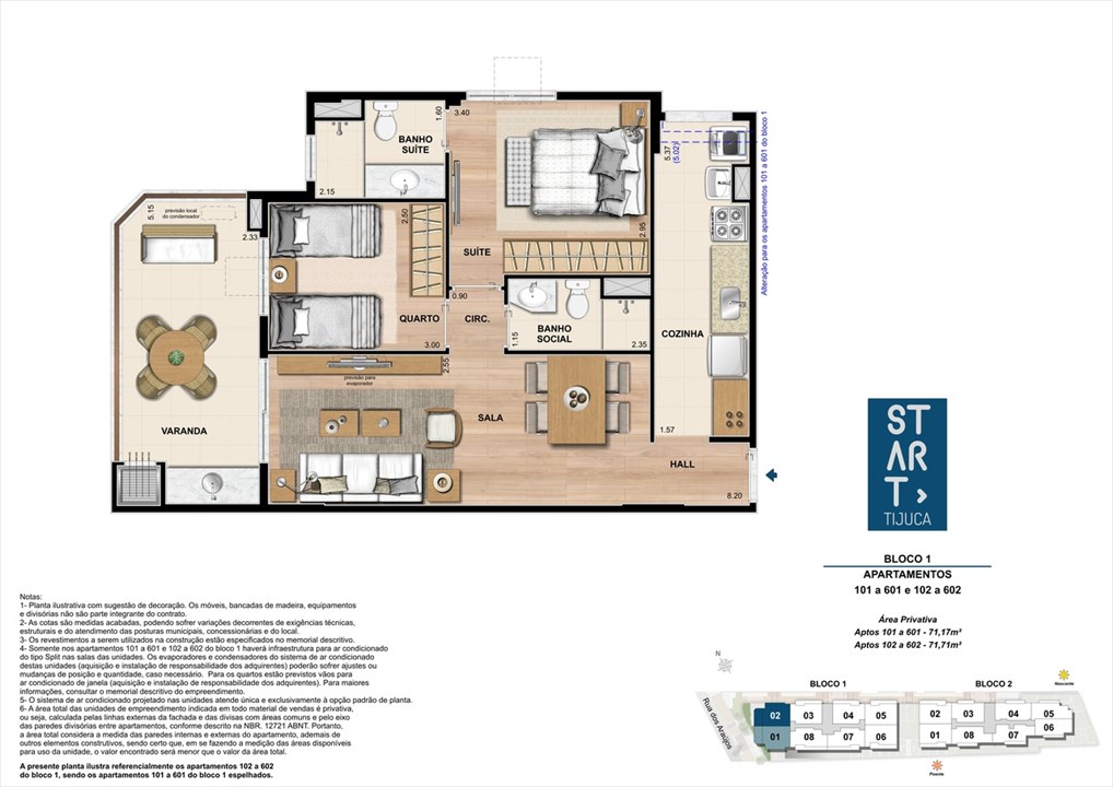PLANTA TIPO | BLOCO 01, COLUNA 02 | Start Tijuca – Tijuca - Rio de Janeiro - Rio de Janeiro PLANTA TIPO | BLOCO 01, COLUNA 02 | Start Tijuca – Apartamento na Tijuca - Rio de Janeiro - Rio de Janeiro